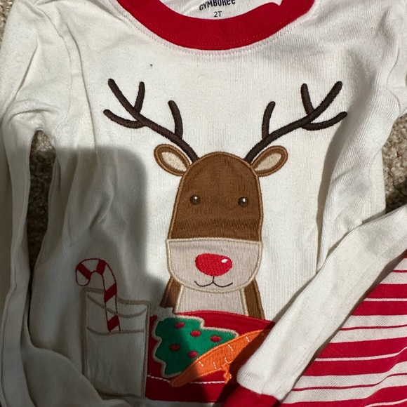 Gymboree Toddler Rudolph Cookie Christmas Pajamas 2T - Picture 2 of 2
